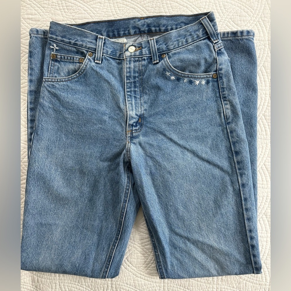Carhartt Custom embroidered Vintage  Denim waist 30 inseam 34 - Picture 7 of 13